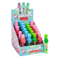 Unicorn Fruit Flavored Lip Gloss Candy Tubes - 24ct