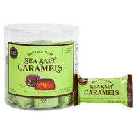 Milk Chocolate Sea Salt Caramels Single Serve  - 14ct Tubs