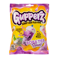 Gupperz Boba Tea Blast Gummy Liquid Filled Popperz Peg Bags - 12ct