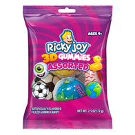 Ricky Joy Assorted 3D Gummies Peg Bags - 12ct