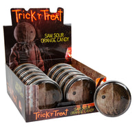 Trick 'r Treat Sam Sour Orange Candy Tins - 12ct