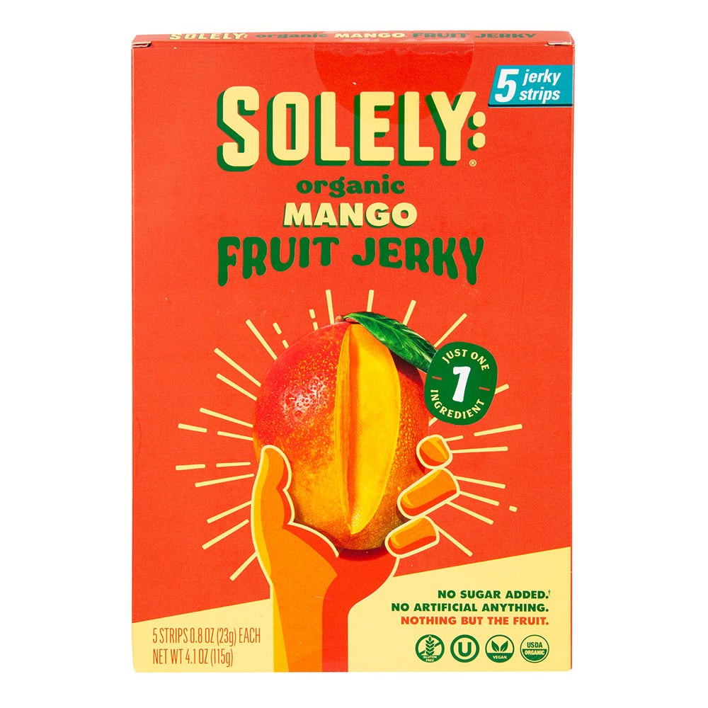 SOLELY ORGANIC MANGO FRUIT JERKY 5 COUNT 4.1 OZ