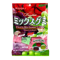 Kasugai Frutia Assorted Grape Strawberry Muscat Gummies Peg Bags - 24ct