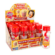 Bubblelick Buttered Popcorn Flavored Bubbles Bottles - 12ct