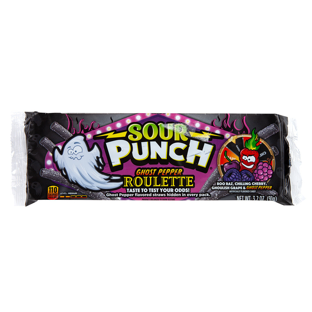 Sour Punch Straws Ghost Pepper Roulette - 24ct