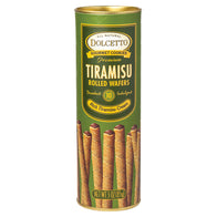 DOLCETTO TIRAMISU ROLLED WAFERS 3 OZ CANISTER