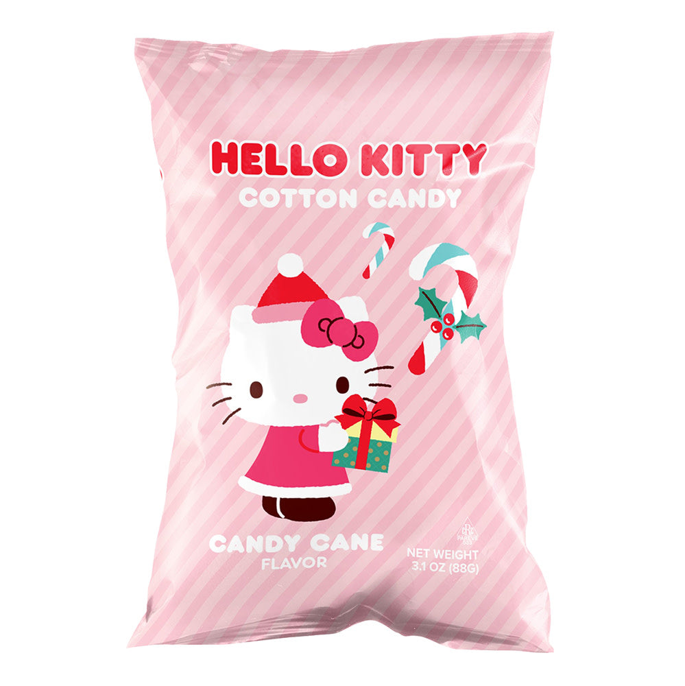 Hello Kitty Candy Cane Holiday Cotton Candy - 12ct