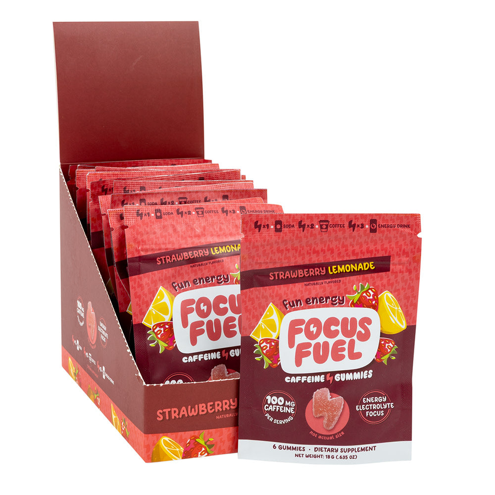 Focus Fuel Strawberry Lemonade Gummies Bags - 12ct – CandyStore.com