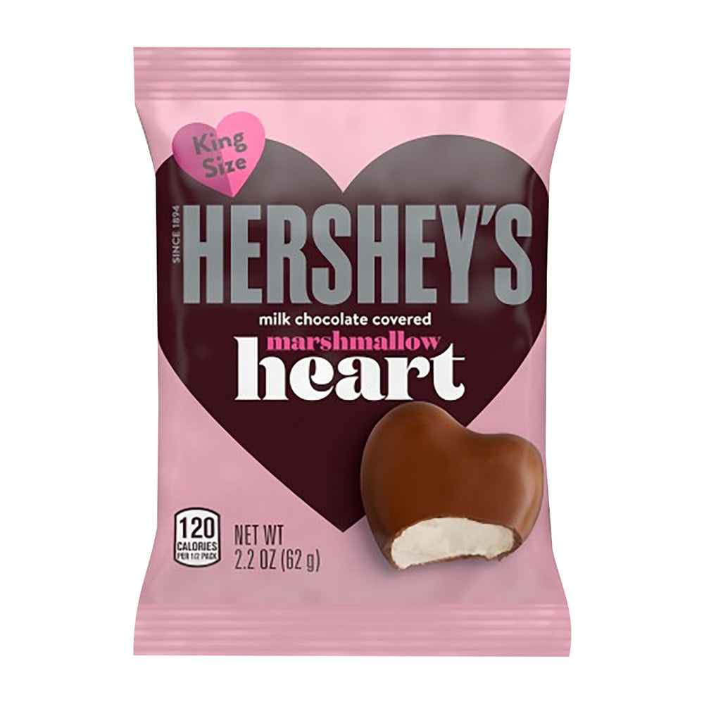 Hershey's Milk Chocolate Heart Marshmallow - 24ct