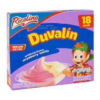 Ricolino Duvalin Bi Sabor Strawberry & Vanilla - 18ct