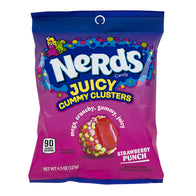 Nerds Strawberry Punch Juicy Gummy Clusters Peg Bags - 12ct