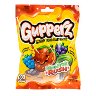 Gupperz Ripe Fruit Rush Gummy Liquid Filled Popperz Peg Bags - 12ct