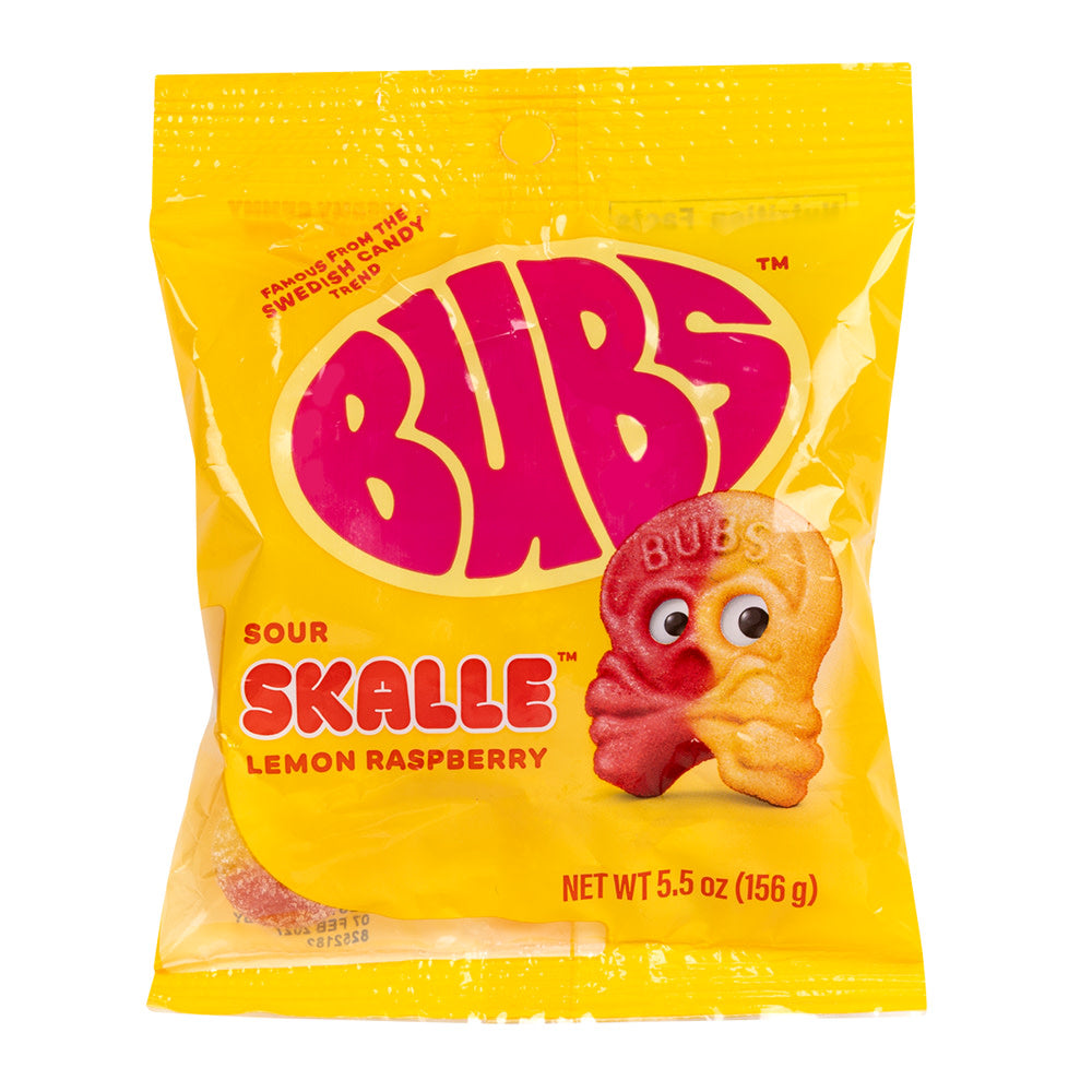 Bubs Sour Skalle Lemon Raspberry Peg Bags - 8ct – CandyStore.com