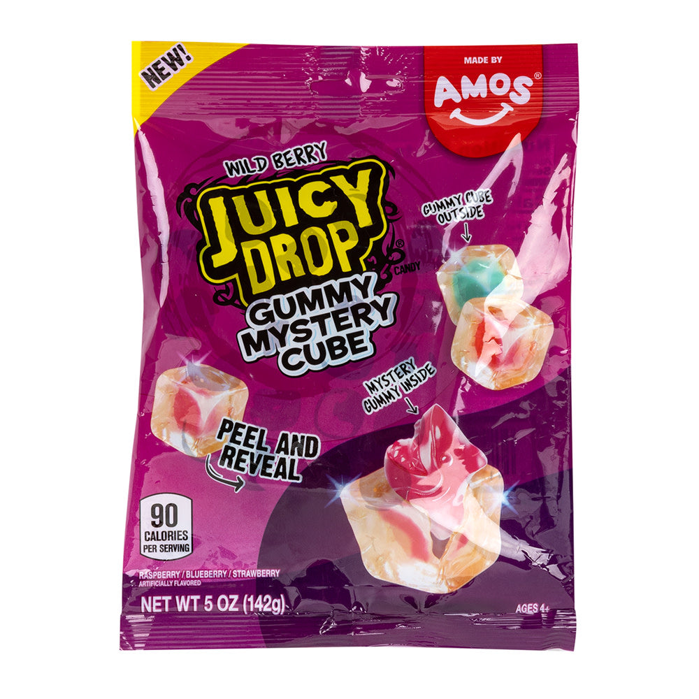 Juicy Drop Wild Berry Gummy Mystery Cube Peg Bags - 12ct