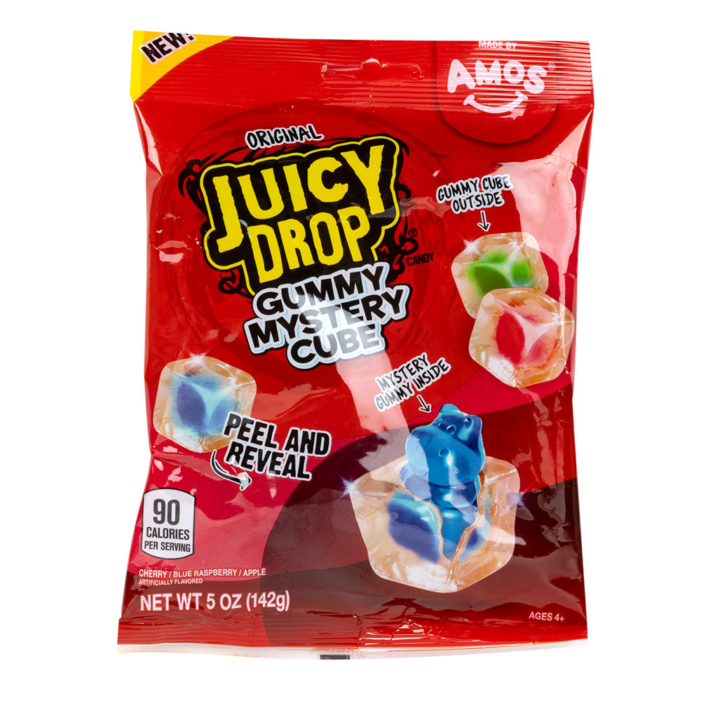 Juicy Drop Gummy Mystery Cube Peg Bags - 12ct