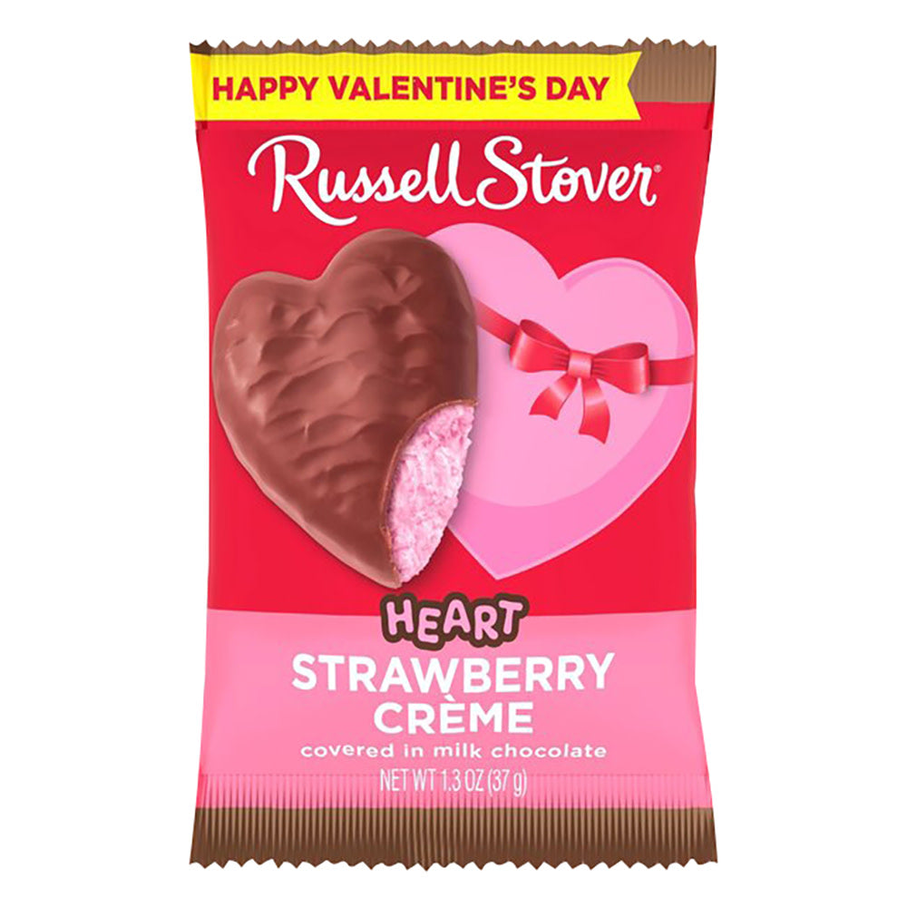 Russell Stover Milk Strawberry Creme Heart - 18ct