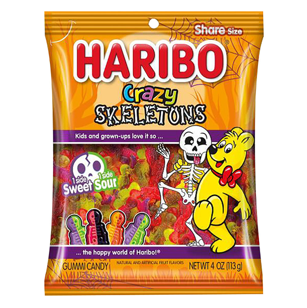 Haribo Crazy Skeletons Peg Bags - 12ct