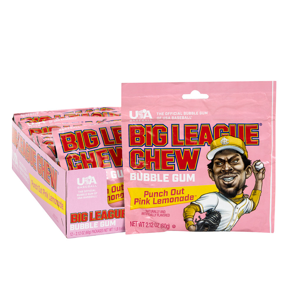 Big League Chew Pink Lemonade Bubblegum - 12ct