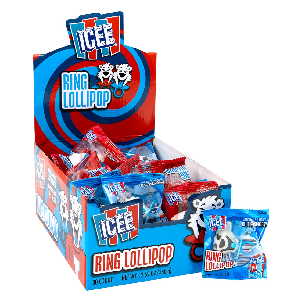 Icee Bear Ring Lollipop - 30ct