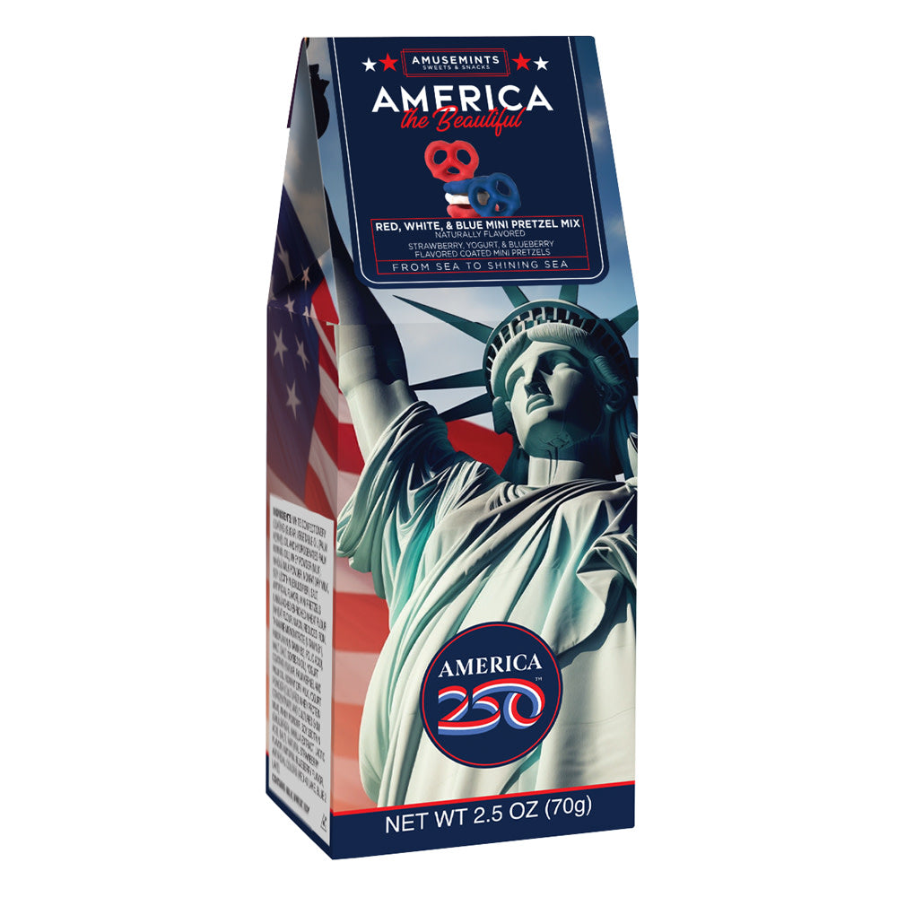 America 250 Red White Blue Mini Pretzels - 12ct