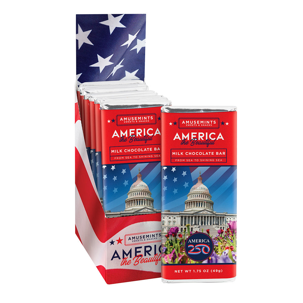 America 250 Milk Chocolate Bars 1.75oz - 12ct