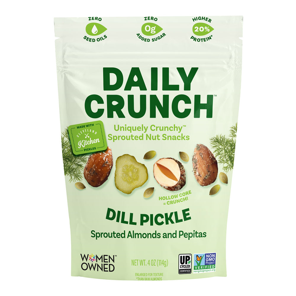 DAILY CRUNCH DILL PICKLE SPROUTED ALMONDS 4 OZ BAG