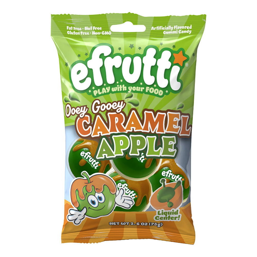 Ooey Gooey Caramel Apple Gummy Peg Bags - 12ct