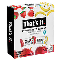 THAT'S IT STRAWBERRY &amp; BANANA MINI FRUIT BARS 7 OZ BOX