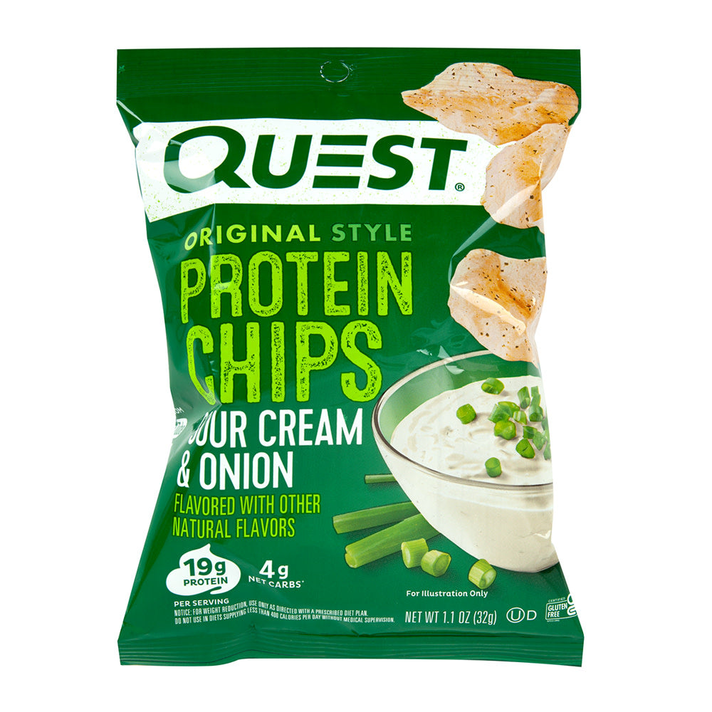 QUEST SOUR CREAM &amp; ONION TORTILLA STYLE PROTEIN CHIPS 1.1 OZ BAG