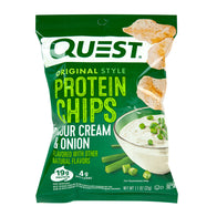 QUEST SOUR CREAM &amp; ONION TORTILLA STYLE PROTEIN CHIPS 1.1 OZ BAG