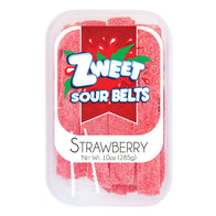 ZWEET STRAWBERRY SOUR BELTS 10 OZ TUB *SF DC ONLY*