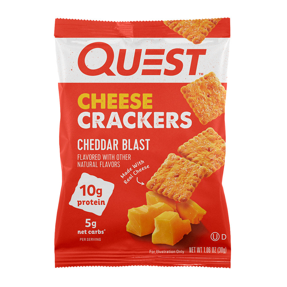 QUEST CHEDDAR BLAST CHEESE CRACKERS 1.06 OZ BAG