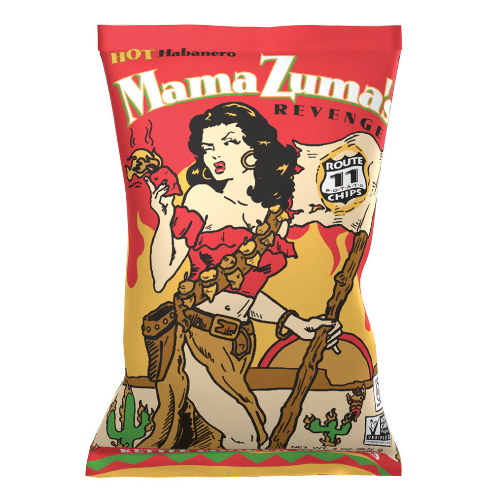 ROUTE 11 MAMA ZUMA'S REVENGE POTATO CHIPS 2 OZ BAG