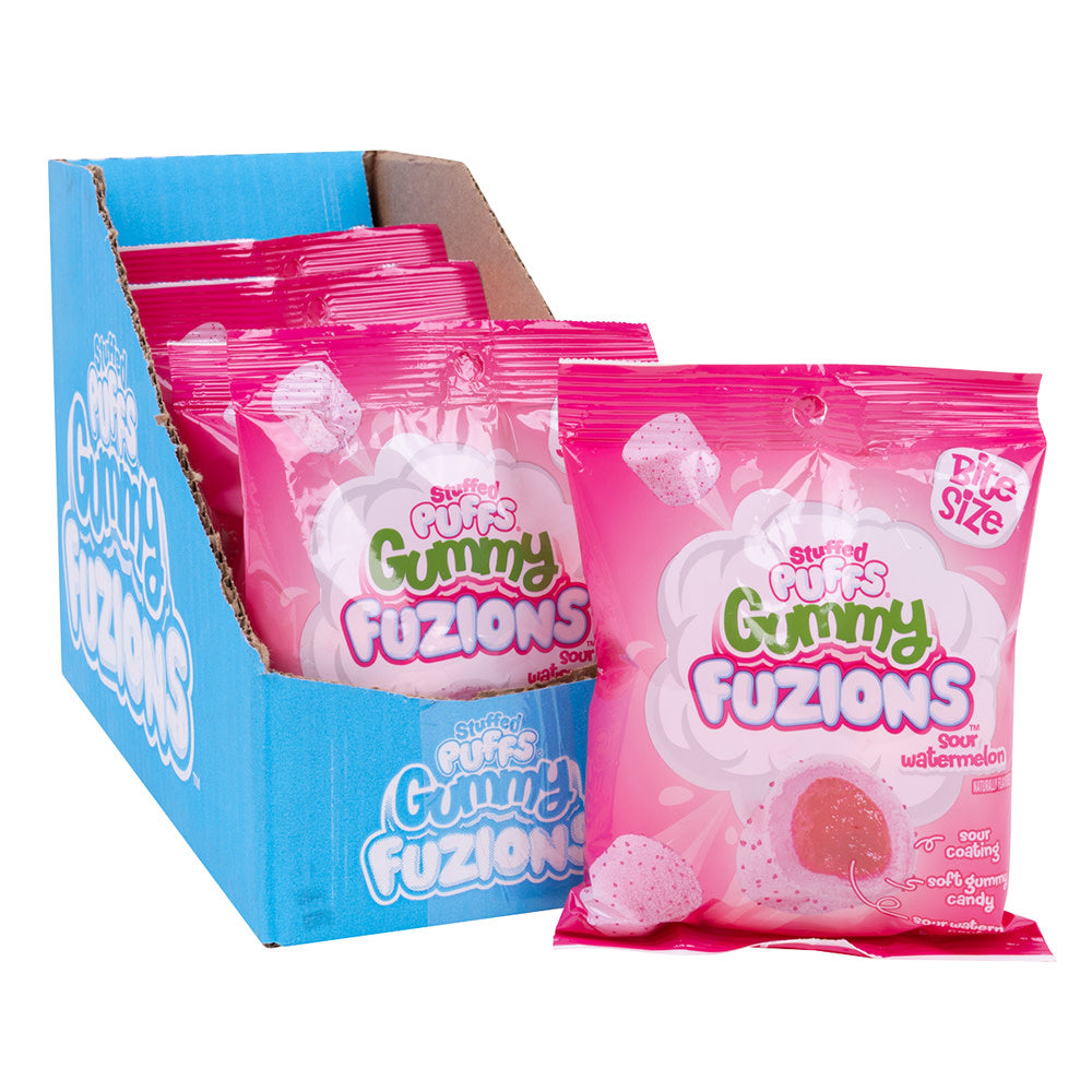 STUFFED PUFF GUMMY FUZIONS SOUR WATERMELON 4.36 OZ BAG