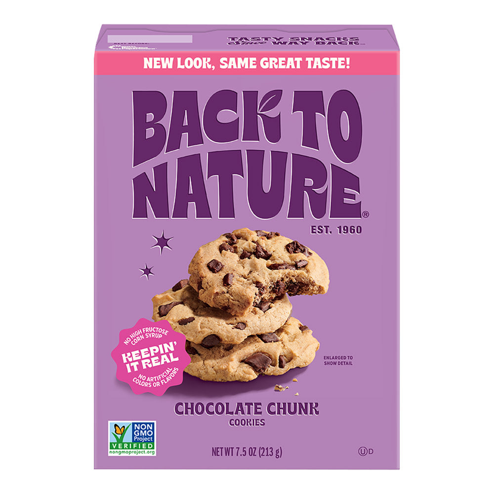 BACK TO NATURE CHOCOLATE CHUNK COOKIES 7.5 OZ BOX