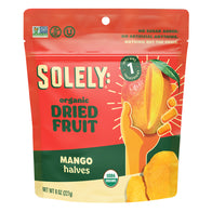 SOLELY MANGO HALVES DRIED FRUIT 8 OZ BAG