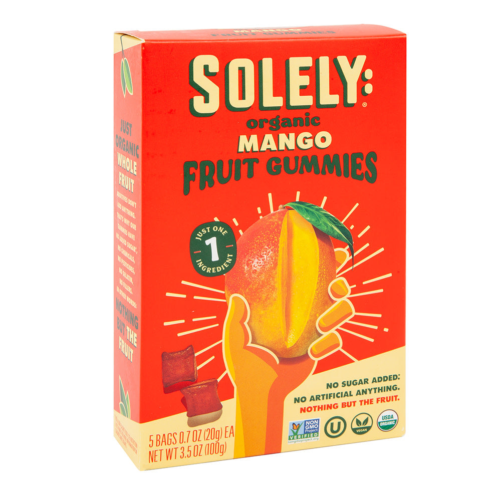 SOLELY ORGANIC MANGO WHOLE FRUIT GUMMIES 3.5 OZ BOX