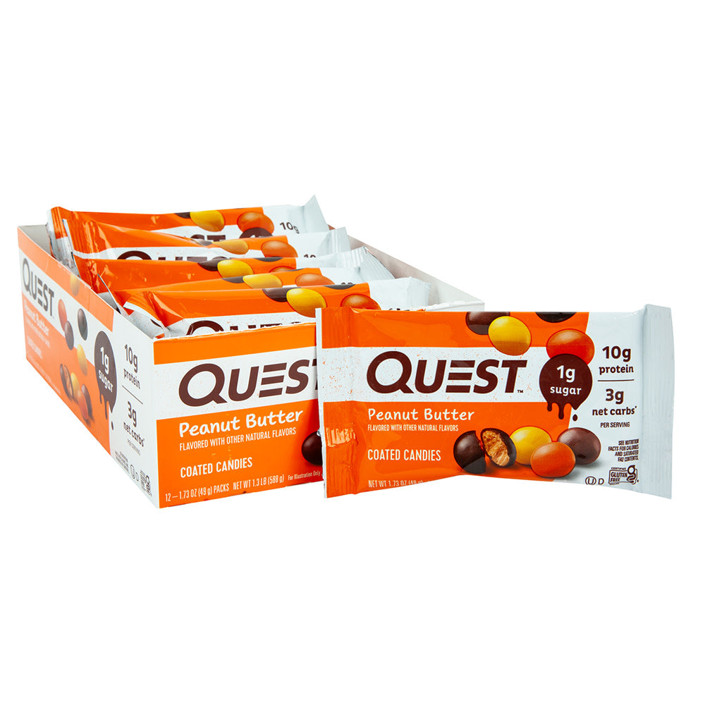 QUEST PEANUT BUTTER COATED CANDIES 1.73 OZ BAG