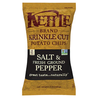 KETTLE KRINKLE CUT SALT AND PEPPER POTATO CHIPS 5 OZ BAG