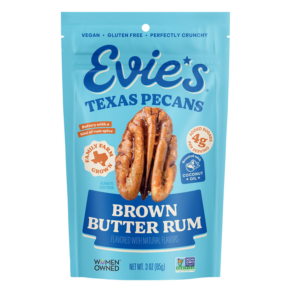 EVIE'S BROWN BUTTER RUM PECANS 3 OZ BAG