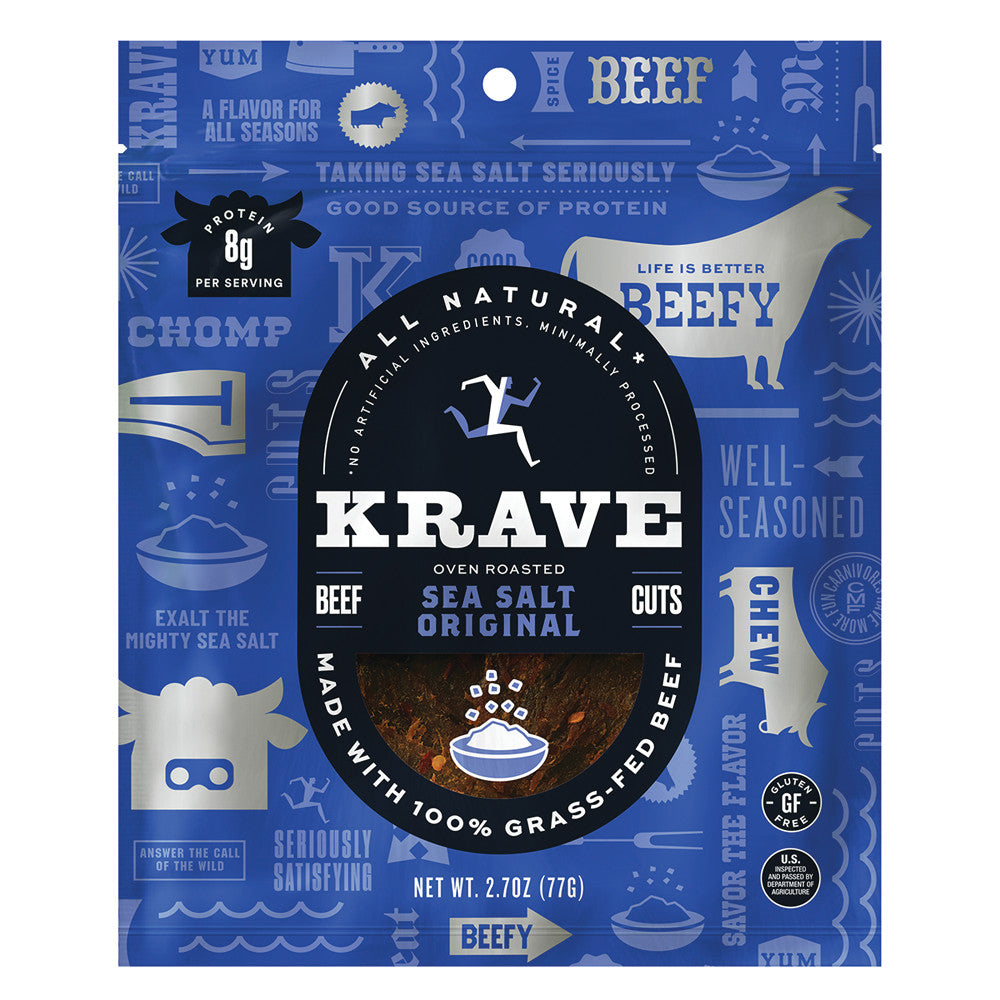KRAVE SEA SALT BEEF JERKY 2.7 OZ BAG