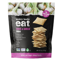 EVERY BODY EAT CHIVE &amp; GARLIC THINS 4 OZ POUCH