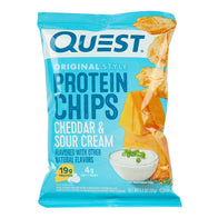 QUEST CHEDDAR &amp; SOUR CREAM TORTILLA STYLE PROTEIN CHIPS 1.1 OZ BAG