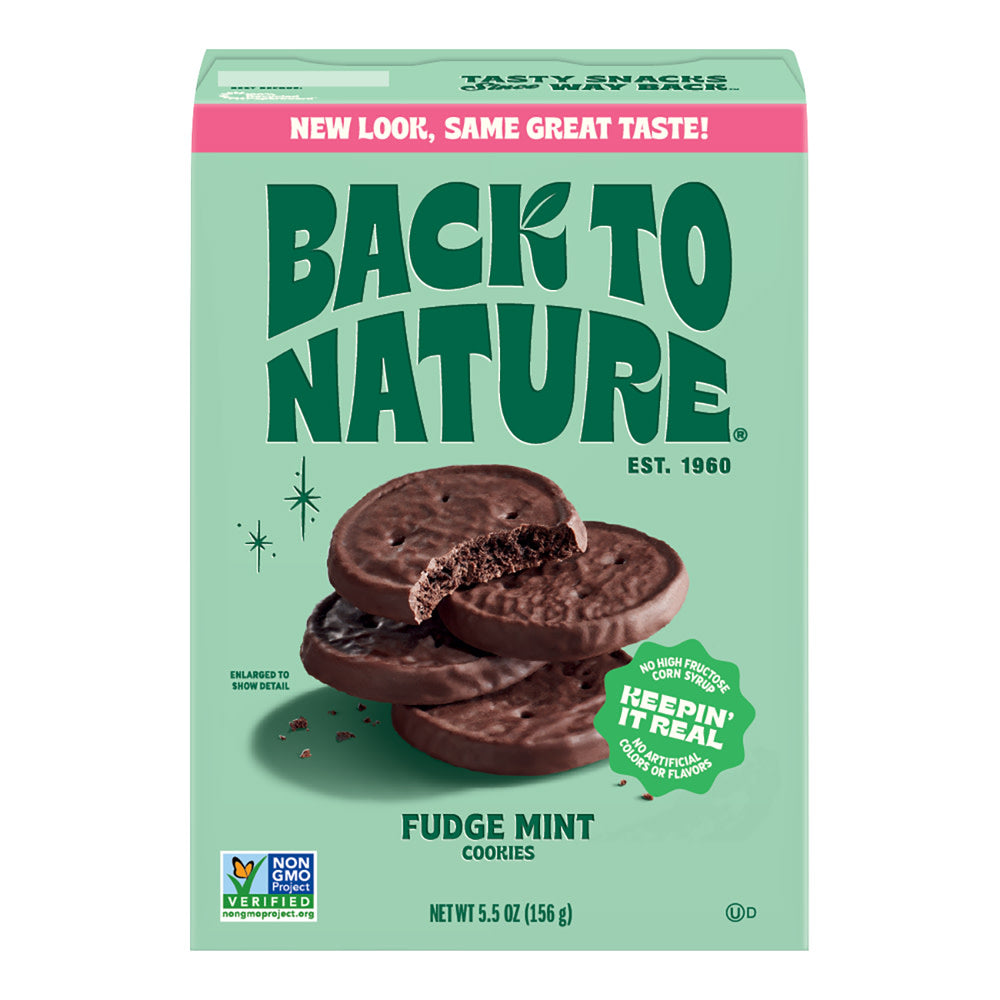 BACK TO NATURE FUDGE MINT COOKIES 5.5 OZ BOX