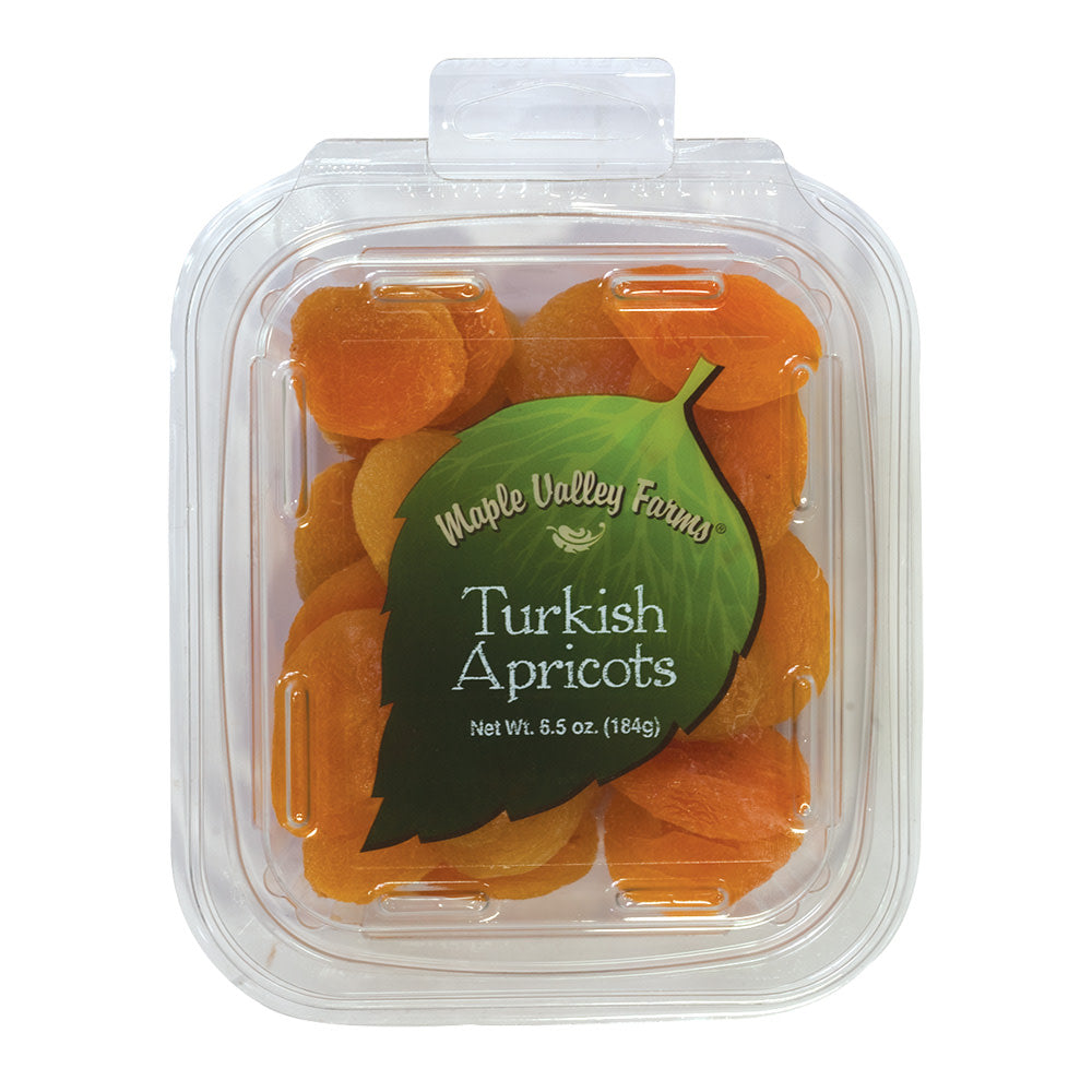 MAPLE VALLEY FARMS TURKISH APRICOTS 6.5 OZ PEG TUB