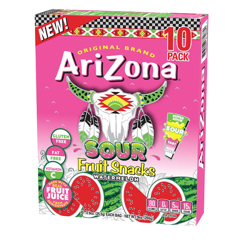 ARIZONA - FRUIT SNACKS - SOUR(10CT) - 9OZ