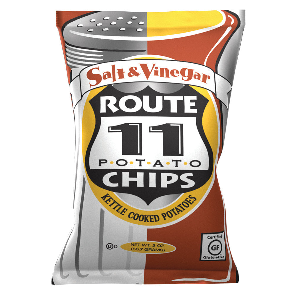 ROUTE 11 SALT AND VINEGAR POTATO CHIPS 2 OZ BAG