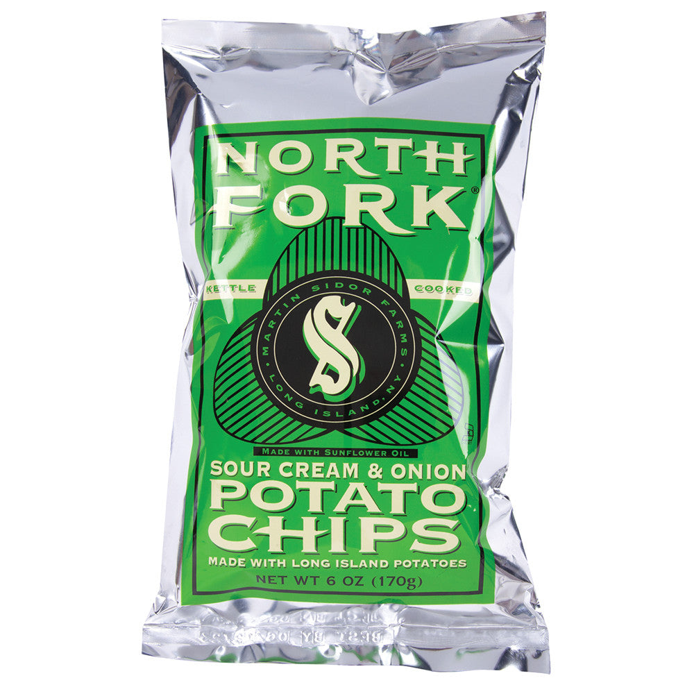 NORTH FORK SOUR CREAM AND ONION POTATO CHIPS 6 OZ BAG