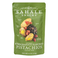 SAHALE GLAZED POMEGRANATE FLAVORED PISTACHIOS 4 OZ POUCH