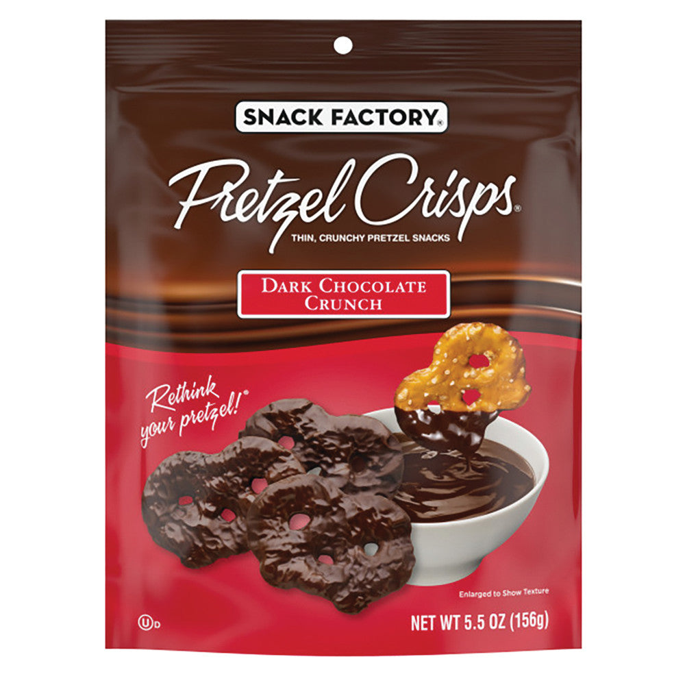 PRETZEL CRISPS DARK CHOCOLATE CRUNCH 5.5 OZ POUCH